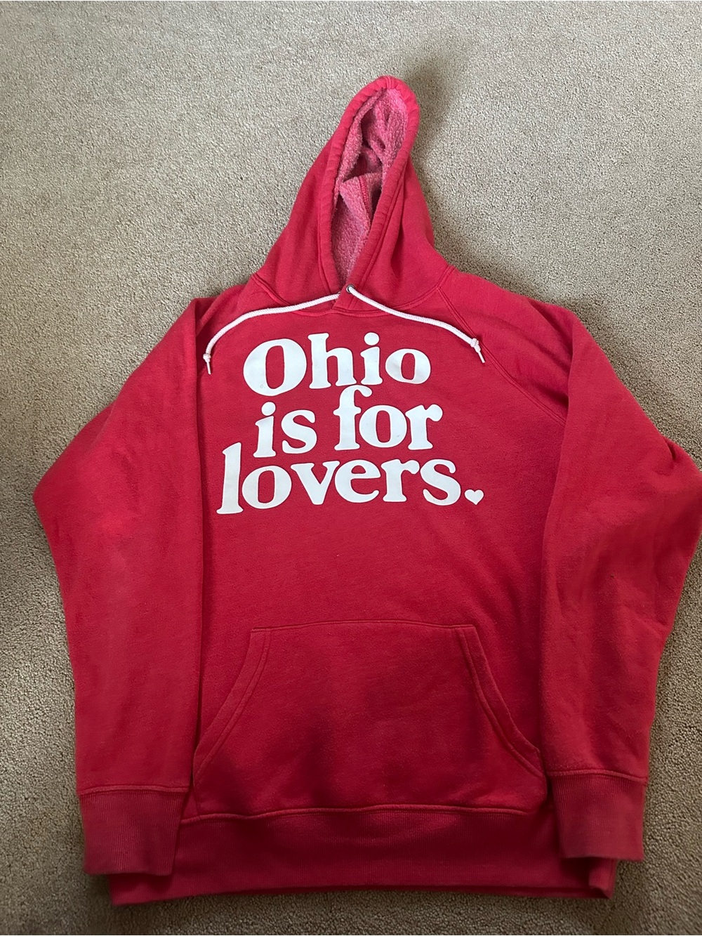 HOMAGE Red 'Ohio is for lovers' Pullover Hoodie